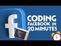 Coding Facebook app in 20 Minutes React js Next js Tailwind CSS