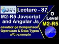 O Level M2 R5 Chapter 5 JavaScript Operators with Example in Hindi Lecture 37