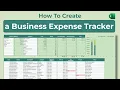 Business Expense Tracker in Excel Step-by-Step Tutorial for Beginners