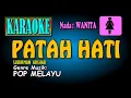 Lagu PATAH HATI Karaoke Nada Wanita/SUDIRMAN ARSHAD Pop Melayu  Technics Keboard sx KN2600