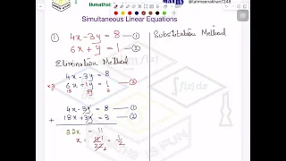 Download TKMaths Year 9 Simultaneous linear equation video 4 MP3