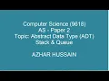 Abstract Data Types Stack Queue Explained A Level Computer Science 9618 Paper 2