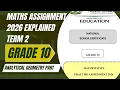 GRADE 10 MATHS ASSIGNMENT TERM 2 2026 EXPLAINED part 2