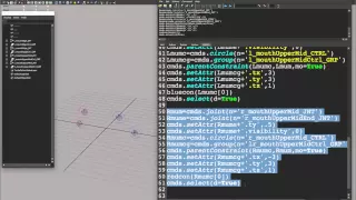 Maya Python Autorig mouth Tutorial