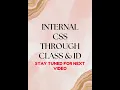 Internal CSS through Class Id