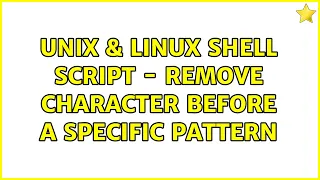 Unix Linux shell script - Remove character before a specific pattern 3 Solutions