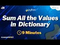 Python Program to Sum All the Values in a Dictionary - in Hindi