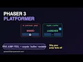 Phaser Platformer Tutorial Tilemap and Jump Feel