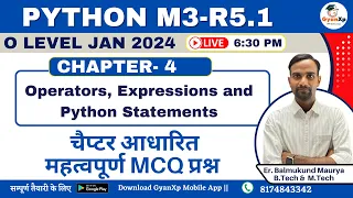 Python Programming M3-R5 1 Chapter 4 Chapter Wise MCQ O Level Python MCQ GyanXP