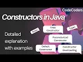 Constructors in Java Object oriented programming concepts