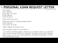 Lagu [LETTER TEMPLATE] How To Write A Personal Loan Request Letter Step by Step Guide | Writing Practices
