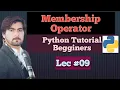 9 Membership Operator in Python Python Tutorials Begginers-Urdu-Hindi 4IT Students