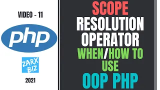 Scope Resolution Operators in OOP PHP Object Oriented PHP Tutorial PHP Tutorial