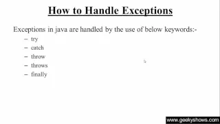185 How to Handle Exception in Java Programming Hindi