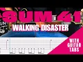 Sum 41- Walking Disaster Cover (Guitar Tabs On Screen)