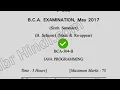 2017 Dcrust BCA 6th Sem B Scheme Java Programming Question Paper