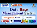 Data Base Management System Week 5 Assignment Solution
