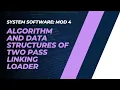 Algorithm and Data Structures of Two Pass Linking Loader CST305 SS MODULE 4 KTU Anna Thomas SJCET