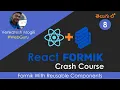React Formik Crash Course Reusable Formik Components in Telugu