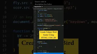Create Flappy Bird Game Using HTML CSS JS