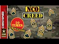 The NCO Creed 10 times for memorizing