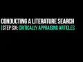 Download Lagu Conducting A Literature Search | Step Six: Critically Appraising Articles