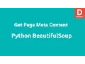 Python BeautifulSoup Get Page Meta Content
