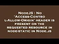 NodeJS No Access-Control-Allow-Origin header is present on the requested resource in node-static