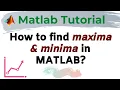 How to find maxima and minima of an experimental data in Matlab