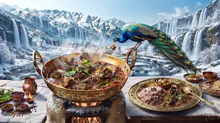 Mutton boti chawal at manali waterfall cafe 