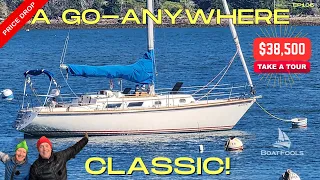 Exploring a Classic Sailboat in Snowy Maine! Full Tour