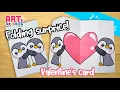 How to draw VALENTINE S CARD FOLDING SURPRISE