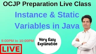 Core Java Live Class OCJP Preparation Instance Static Variable in Java by Som Sir Part-1