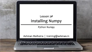 Python Numpy - 02 Installation