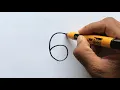 Download Lagu How to turn number “6” into Sunflower Picture | Easy Drawing for Beginners