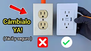🔥 Cómo CAMBIAR un ENCHUFE VIEJO por uno NUEVO | PASO A PASO y SIN ERRORES⚡️