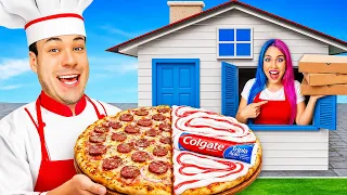 CONSTRUIMOS uma PIZZARIA na NOSSA CASA!