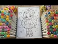Satisfying Coloring with Markers Chibi Girl Coloring Page