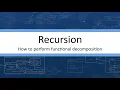 Recursion - How to conduct a functional decomposition