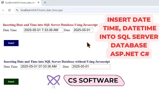 How to insert Date and Time or Datetime in Server Database using ASP Net C