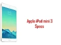 Apple iPad mini 3 Specs Features