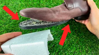 Veteran Shoemaker S Secret Repair Any Shoes Using Only Styrofoam 