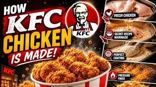 This is how kfc chicken is processed in factory #kfc #food #viral #farming