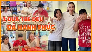 Dẫn con gái cùng bé Tịnh đi siêu thị chơi, 2 đứa trẻ đều đã hạnh phúc hơn