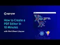 How to Create a PDF Editor in 10 Minutes with Vite React Apryse