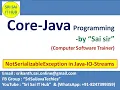 175 NotSerializableException in Java-IO-Streams Input-Streams Output-Streams Java Streams