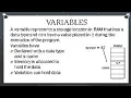 Variables Literals Constants