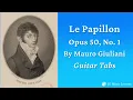 Le Papillon Op. 50 No. 1 – Mauro Giuliani | Classical Guitar Tabs