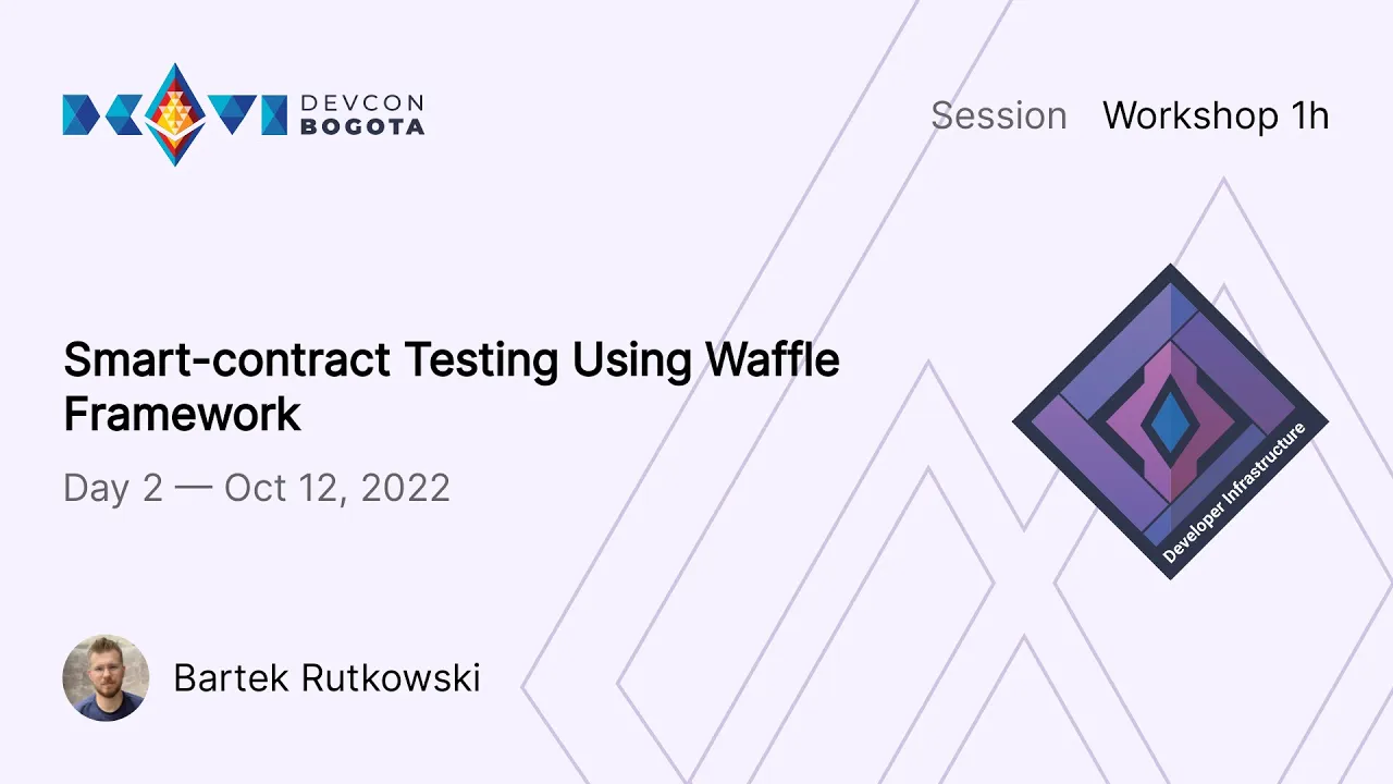 Smart-contract Testing Using Waffle Framework by Bartek Rutkowski | Devcon Bogotá