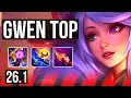 GWEN vs KAYLE TOP 62K damage KR Master 26 1